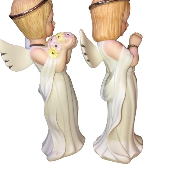 Home Interiors 2 Ceramic Angel Praying Figurines 12245-04 - Picture 6 of 11